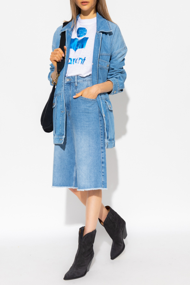 ‘Klowia’ linen T-shirt with logo, zdjęcie 2 ‘Klowia’ linen T-shirt with logo od Isabel Marant Étoile